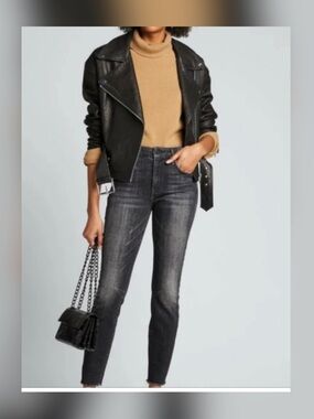 MOTHER Looker Ankle Fray Jeans